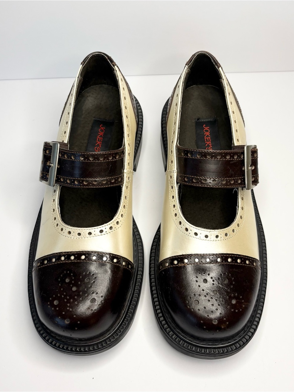 Vintage 90s Jokers Wild Pair Platform Mary Jane Chunky Spectator Brogue Poetcore